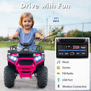 24V Kids Ride on Electric ATV Quad Car with Realistic Sounds and LED Lights