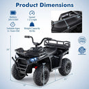 24V Kids Ride on Electric ATV Quad Car with Realistic Sounds and LED Lights by LJGDeals