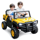 24V Ride-On Dump Truck 2-Seater with Remote Control - Yellow