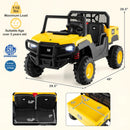 24V Ride-On Dump Truck 2-Seater with Remote Control - Yellow by DirectDeals