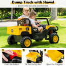 24V Ride-On Dump Truck 2-Seater with Remote Control - Yellow