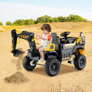 24V Ride On Excavator 4WD 2-Seater with Remote Control and Digging Arm-Yellow by LJGDeals