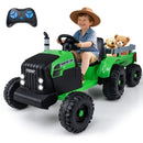 24V Ride On Tractor for Kids Electric Vehicle with Detachable Trailer and Remote Control