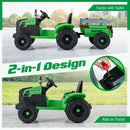 24V Ride On Tractor for Kids Electric Vehicle with Detachable Trailer and Remote Control
