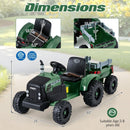 24V Ride On Tractor for Kids Electric Vehicle with Detachable Trailer and Remote Control