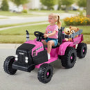 24V Ride On Tractor for Kids Electric Vehicle with Detachable Trailer and Remote Control by LJGDeals
