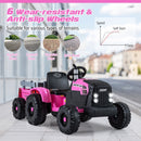24V Ride On Tractor for Kids Electric Vehicle with Detachable Trailer and Remote Control