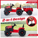 24V Ride On Tractor for Kids Electric Vehicle with Detachable Trailer and Remote Control by LJGDeals
