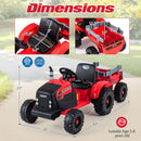 24V Ride On Tractor for Kids Electric Vehicle with Detachable Trailer and Remote Control