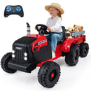 24V Ride On Tractor for Kids Electric Vehicle with Detachable Trailer and Remote Control