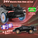 24V Ride-on Car for Kids 4WD 2-Seater Licensed Lamborghini Electric Vehicles with Music