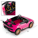 24V Ride-on Car for Kids 4WD 2-Seater Licensed Lamborghini Electric Vehicles with Music