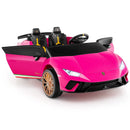 24V Ride-on Car for Kids 4WD 2-Seater Licensed Lamborghini Electric Vehicles with Music by LJGDeals