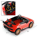 24V Ride-on Car for Kids 4WD 2-Seater Licensed Lamborghini Electric Vehicles with Music