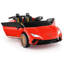24V Ride-on Car for Kids 4WD 2-Seater Licensed Lamborghini Electric Vehicles with Music