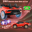 24V Ride-on Car for Kids 4WD 2-Seater Licensed Lamborghini Electric Vehicles with Music by LJGDeals