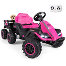 24V Ride on Tractor with Detachable Trailer and Music for Boys Girls by LJGDeals