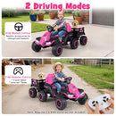 24V Ride on Tractor with Detachable Trailer and Music for Boys Girls by DirectDeals