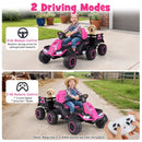 24V Ride on Tractor with Detachable Trailer and Music for Boys Girls by LJGDeals