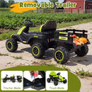 24V Ride on Tractor with Detachable Trailer and Music for Boys Girls by LJGDeals