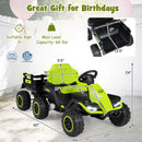 24V Ride on Tractor with Detachable Trailer and Music for Boys Girls by LJGDeals
