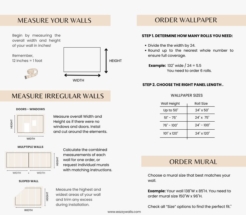Ocean Wave Wallpaper Mural - Coastal Nautical Peel and Stick Wall Mural