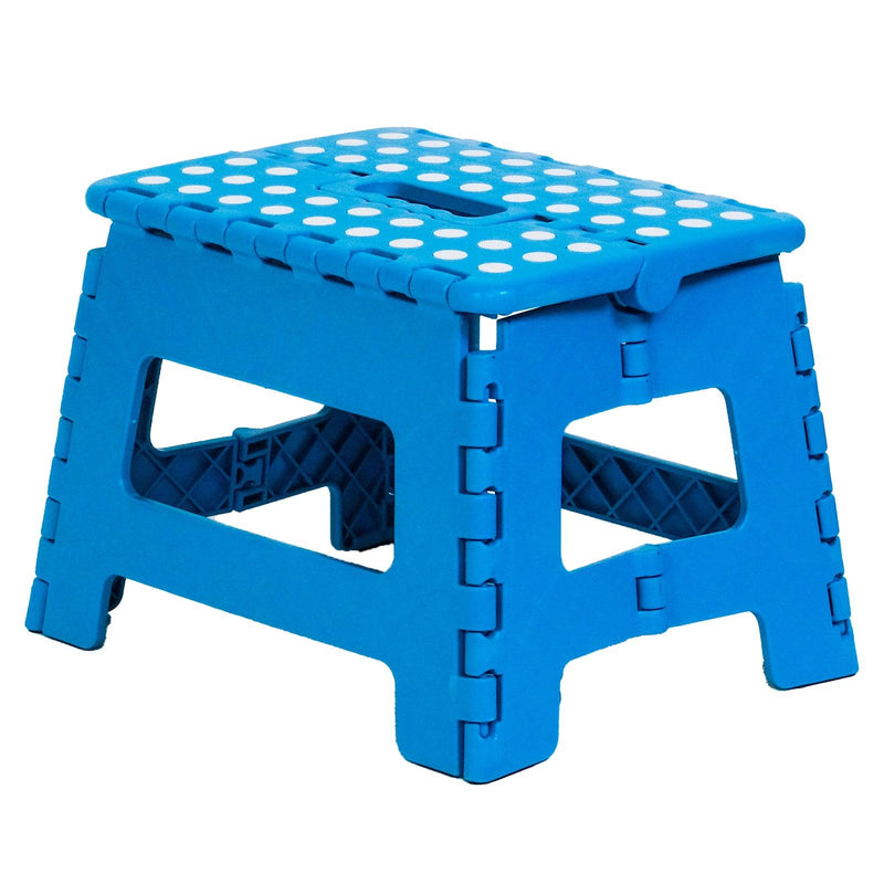 2 Packs Non-Slip Foldable Step Stool with Handle, Blue