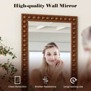 24 x 36 Inches Rustic Wall Mirror with Solid Wood Frame for Living Room Bedroom by LJGDeals