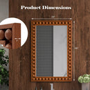 24 x 36 Inches Rustic Wall Mirror with Solid Wood Frame for Living Room Bedroom by LJGDeals