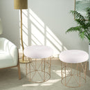 18.5'' Modern Multifunctional Velvet Footrest Ottoman(Set of 2) by JHY DESIGN