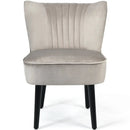 Set of 2 Upholstered Modern Leisure Club Chairs with Solid Wood Legs by LJGDeals