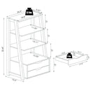 4-Tier Ladder Bookshelf Storage Display with Drawers