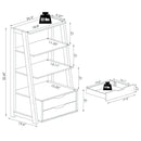 4-Tier Ladder Bookshelf Storage Display with 2 Drawers-White by LJGDeals