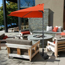 9Ft Patio Bistro Half Round Umbrella by DirectDeals