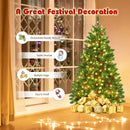 4.5 Feet Pre-lit Hinged Christmas Tree with 300 LED Lights by LJGDeals