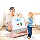 2 in 1 Kids Easel Table and Chair Set with Adjustable Art Painting Board by LJGDeals