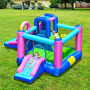 Inflatable Bounce Castle with Dual Slides and Climbing Wall without Blower by LJGDeals