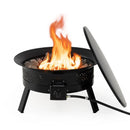 24.5 Inch Portable Propane Fire Pit with Carry Strap and Folding Legs by LJGDeals