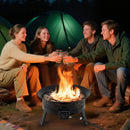 24.5 Inch Portable Propane Fire Pit with Carry Strap and Folding Legs by LJGDeals