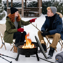 24.5 Inch Portable Propane Fire Pit with Carry Strap and Folding Legs by LJGDeals