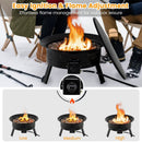 24.5 Inch Portable Propane Fire Pit with Carry Strap and Folding Legs by LJGDeals