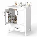 24.5" Bathroom Vanity with Ceramic Sink and Drawer by LJGDeals