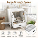 24.5" Bathroom Vanity with Ceramic Sink and Drawer by LJGDeals