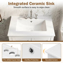 24.5" Bathroom Vanity with Ceramic Sink and Drawer by LJGDeals