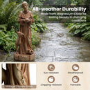 24.5 inch St. Francis Statue with Bird Feeder Saint Francis of Assisi with Animals Sculpture by LJGDeals
