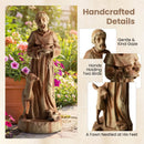 24.5 inch St. Francis Statue with Bird Feeder Saint Francis of Assisi with Animals Sculpture by LJGDeals