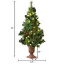 LED Christmas Tree with Red Berries Pine Cones by LJGDeals
