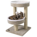 24" Cat Tower with Plush Perches & Scratching Posts by DirectDeals