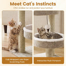 24" Cat Tower with Plush Perches & Scratching Posts by LJGDeals