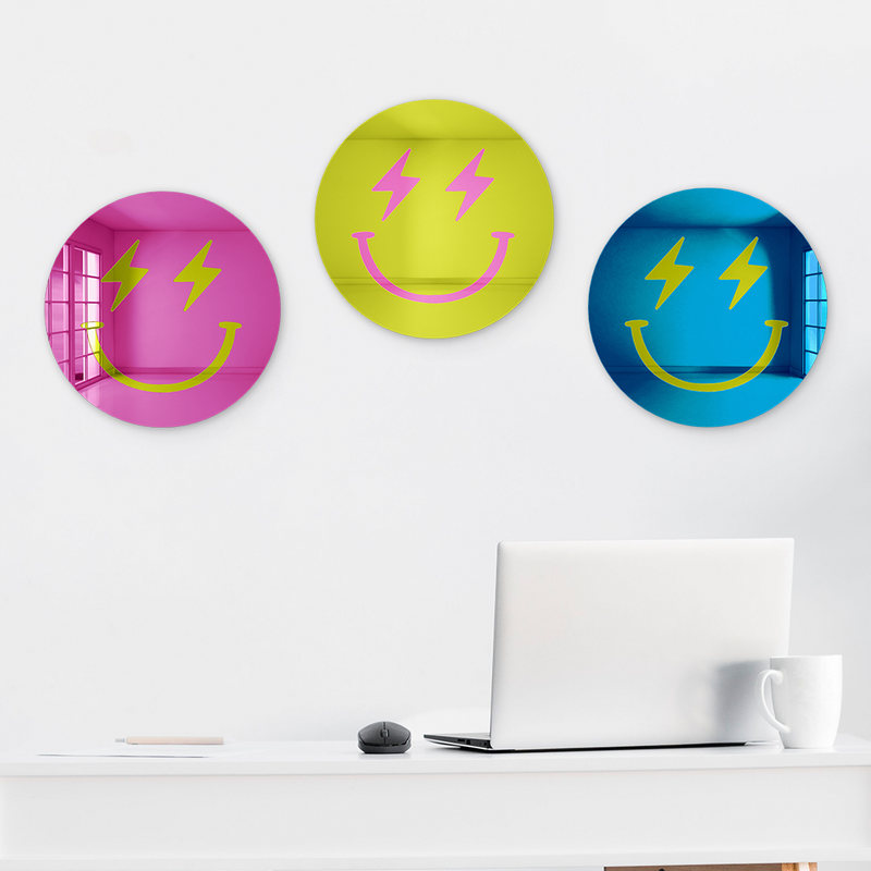 Bundle | Happy Faces With Lightning Bolt Eyes 3-Piece Multicolor Set